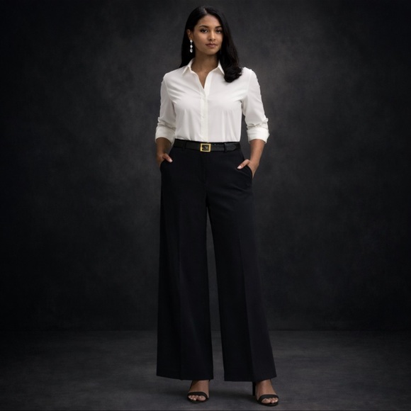 L'AGENCE Pants - NWOT: L'AGENCE Classic Black Wide-Leg Trousers Size 12